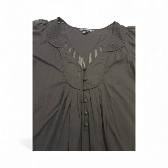 French Connection Black Sheer Casual Dress - Picture 3 of 6